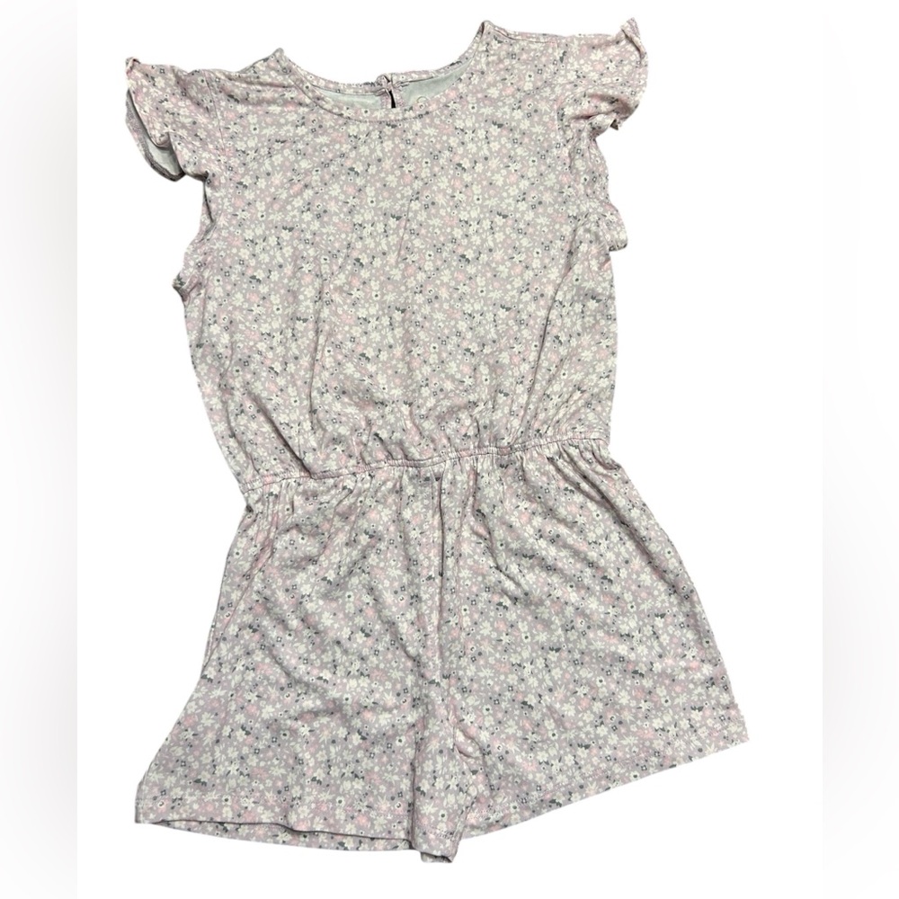 Jessica Simpson Floral Ruffle Sleeve Romper